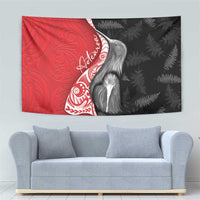 New Zealand Aotearoa Tapestry Kiwi Fern Maori Pattern Red Version LT05 - Polynesian Pride