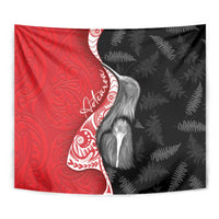 New Zealand Aotearoa Tapestry Kiwi Fern Maori Pattern Red Version LT05 - Polynesian Pride