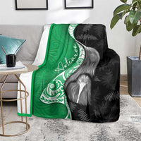 New Zealand Aotearoa Blanket Kiwi Fern Maori Pattern Green Version LT05 - Polynesian Pride