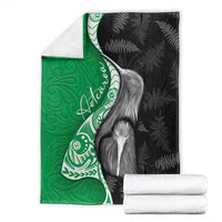 New Zealand Aotearoa Blanket Kiwi Fern Maori Pattern Green Version LT05 - Polynesian Pride
