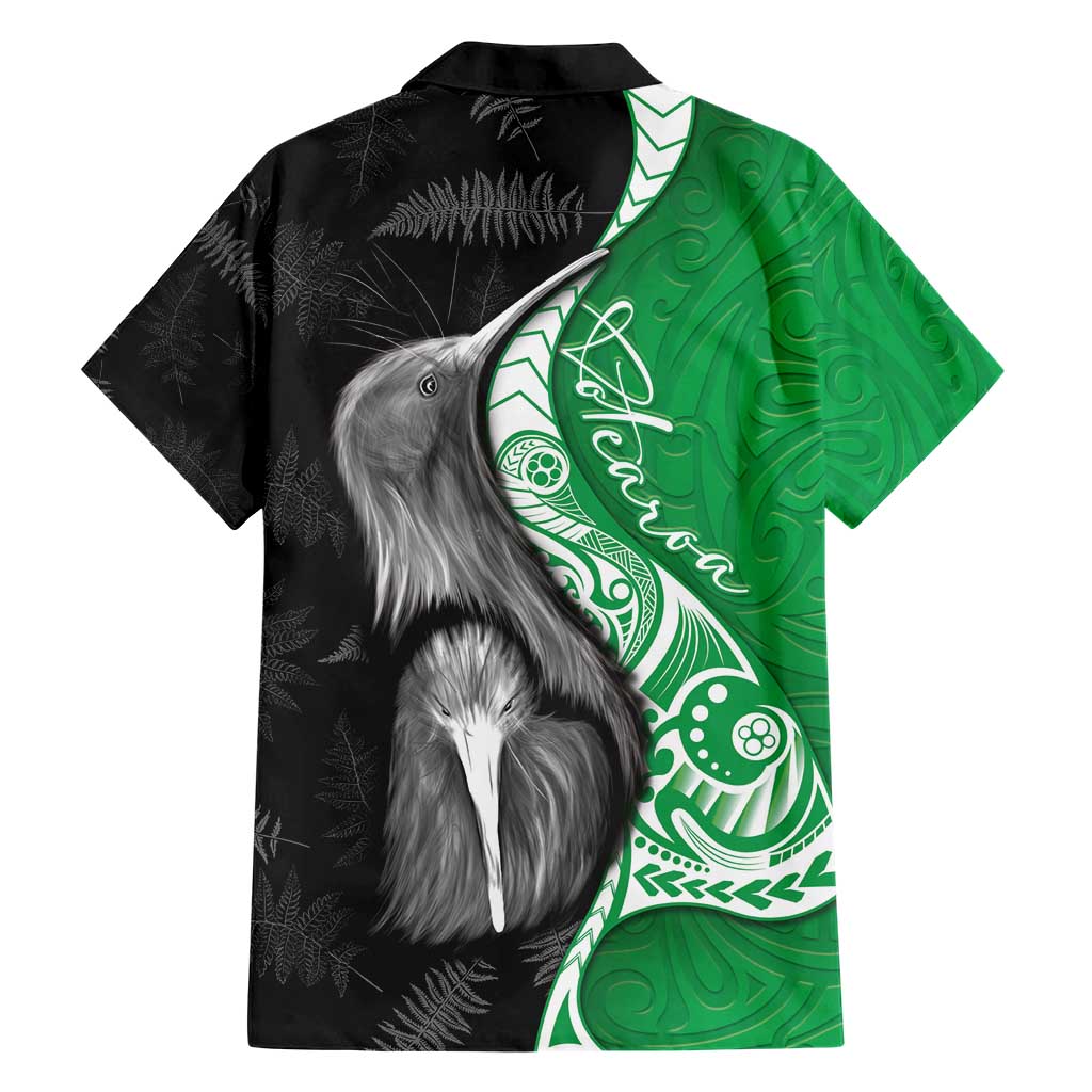 New Zealand Aotearoa Hawaiian Shirt Kiwi Fern Maori Pattern Green Version LT05 - Polynesian Pride