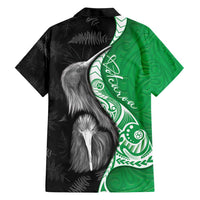 New Zealand Aotearoa Hawaiian Shirt Kiwi Fern Maori Pattern Green Version LT05 - Polynesian Pride