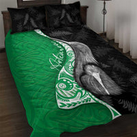 New Zealand Aotearoa Quilt Bed Set Kiwi Fern Maori Pattern Green Version LT05 Green - Polynesian Pride