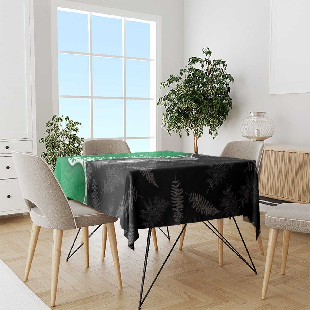 New Zealand Aotearoa Tablecloth Kiwi Fern Maori Pattern Green Version LT05 - Polynesian Pride