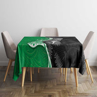 New Zealand Aotearoa Tablecloth Kiwi Fern Maori Pattern Green Version LT05 - Polynesian Pride