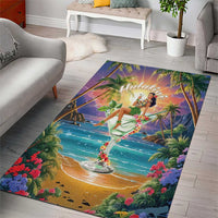 Aloha Hawaii Area Rug Hula Martini Tropical Vibes LT05 - Polynesian Pride