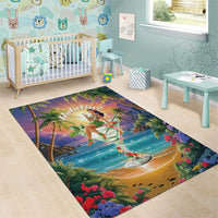 Aloha Hawaii Area Rug Hula Martini Tropical Vibes LT05 - Polynesian Pride