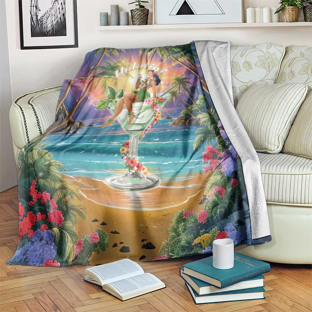 Aloha Hawaii Blanket Hula Martini Tropical Vibes LT05 Colorful - Polynesian Pride