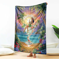 Aloha Hawaii Blanket Hula Martini Tropical Vibes LT05 - Polynesian Pride