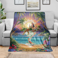 Aloha Hawaii Blanket Hula Martini Tropical Vibes LT05 - Polynesian Pride