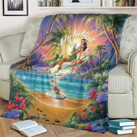 Aloha Hawaii Blanket Hula Martini Tropical Vibes LT05 - Polynesian Pride