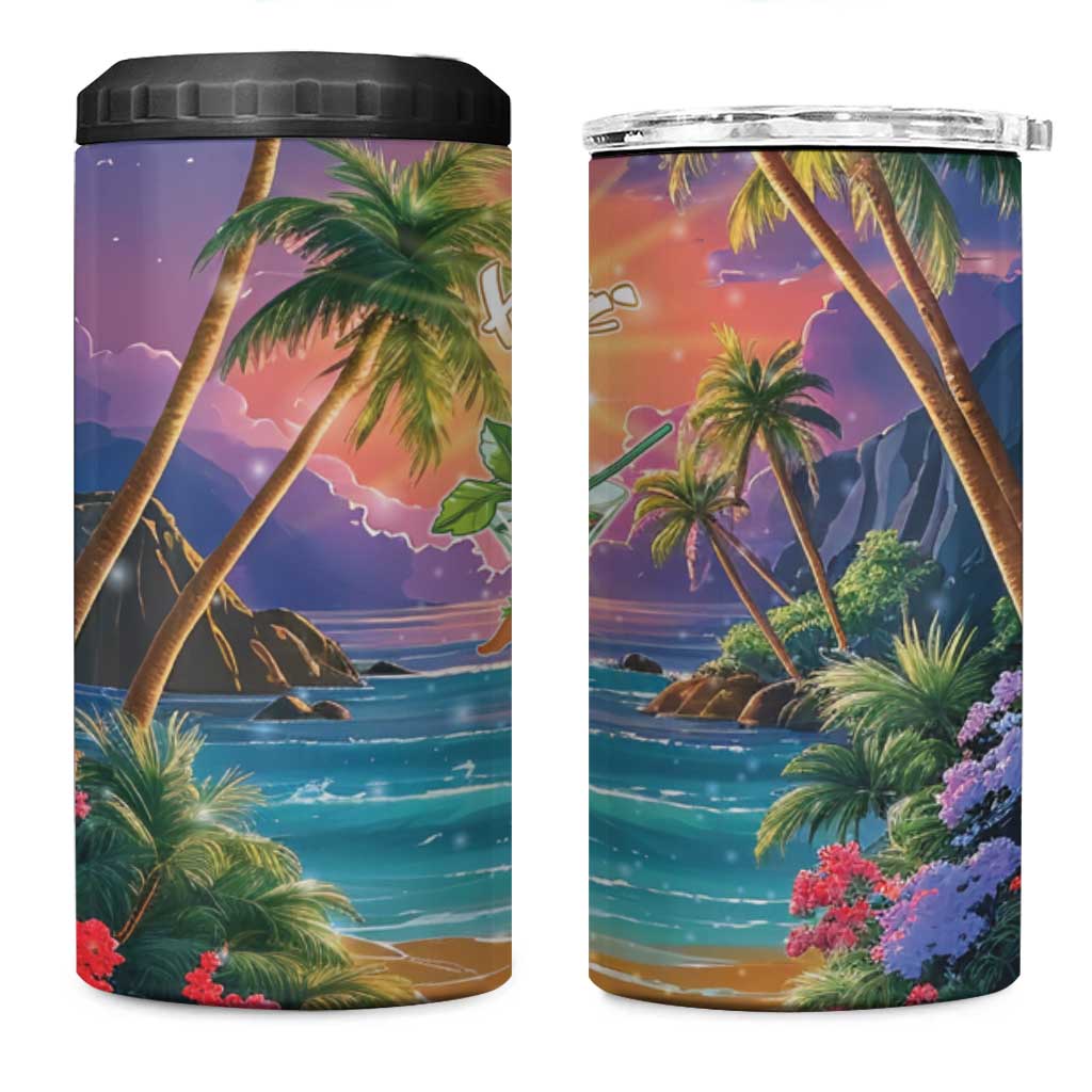 Aloha Hawaii 4 in 1 Can Cooler Tumbler Hula Martini Tropical Vibes LT05 One Size: 16 oz Colorful - Polynesian Pride
