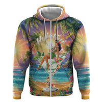 Aloha Hawaii Hoodie Hula Martini Tropical Vibes LT05 Zip Hoodie Colorful - Polynesian Pride
