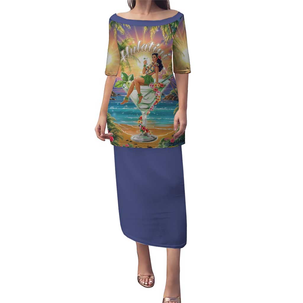 Aloha Hawaii Puletasi Hula Martini Tropical Vibes LT05 Long Dress Colorful - Polynesian Pride