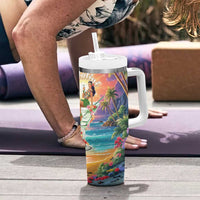 Aloha Hawaii Tumbler With Handle Hula Martini Tropical Vibes LT05 - Polynesian Pride