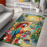 Hawaii Parrot Area Rug Im Not Waiting Till 5 Oclock LT05 - Polynesian Pride