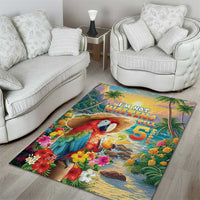 Hawaii Parrot Area Rug Im Not Waiting Till 5 Oclock LT05 - Polynesian Pride