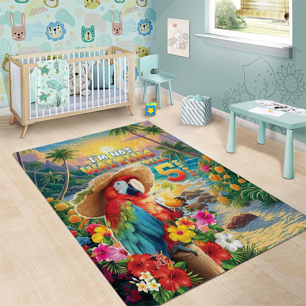 Hawaii Parrot Area Rug Im Not Waiting Till 5 Oclock LT05 - Polynesian Pride