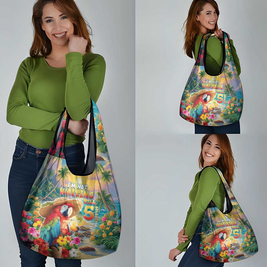 Hawaii Parrot Grocery Bag Im Not Waiting Till 5 Oclock LT05 - Polynesian Pride