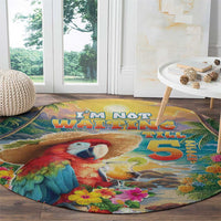 Hawaii Parrot Round Carpet Im Not Waiting Till 5 Oclock LT05 - Polynesian Pride