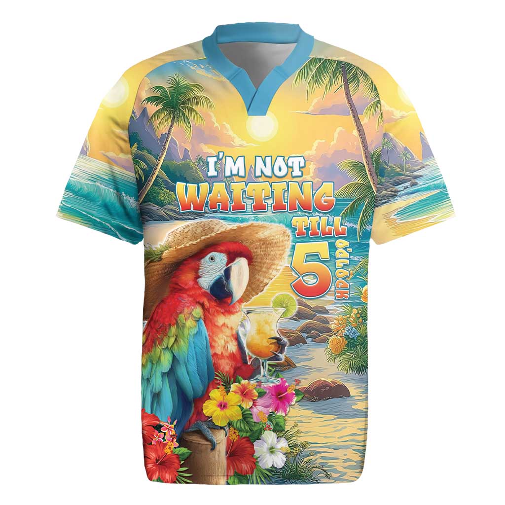 Hawaii Parrot Rugby Jersey Im Not Waiting Till 5 Oclock LT05 Colorful - Polynesian Pride