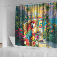 Hawaii Parrot Shower Curtain Im Not Waiting Till 5 Oclock LT05 - Polynesian Pride