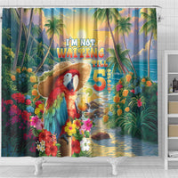 Hawaii Parrot Shower Curtain Im Not Waiting Till 5 Oclock LT05 - Polynesian Pride