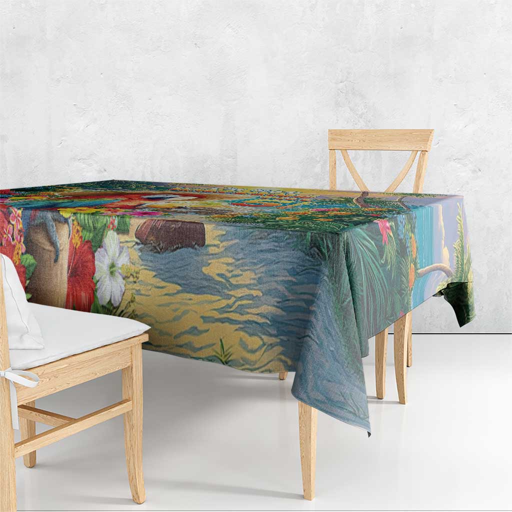 Hawaii Parrot Tablecloth Im Not Waiting Till 5 Oclock LT05 - Polynesian Pride