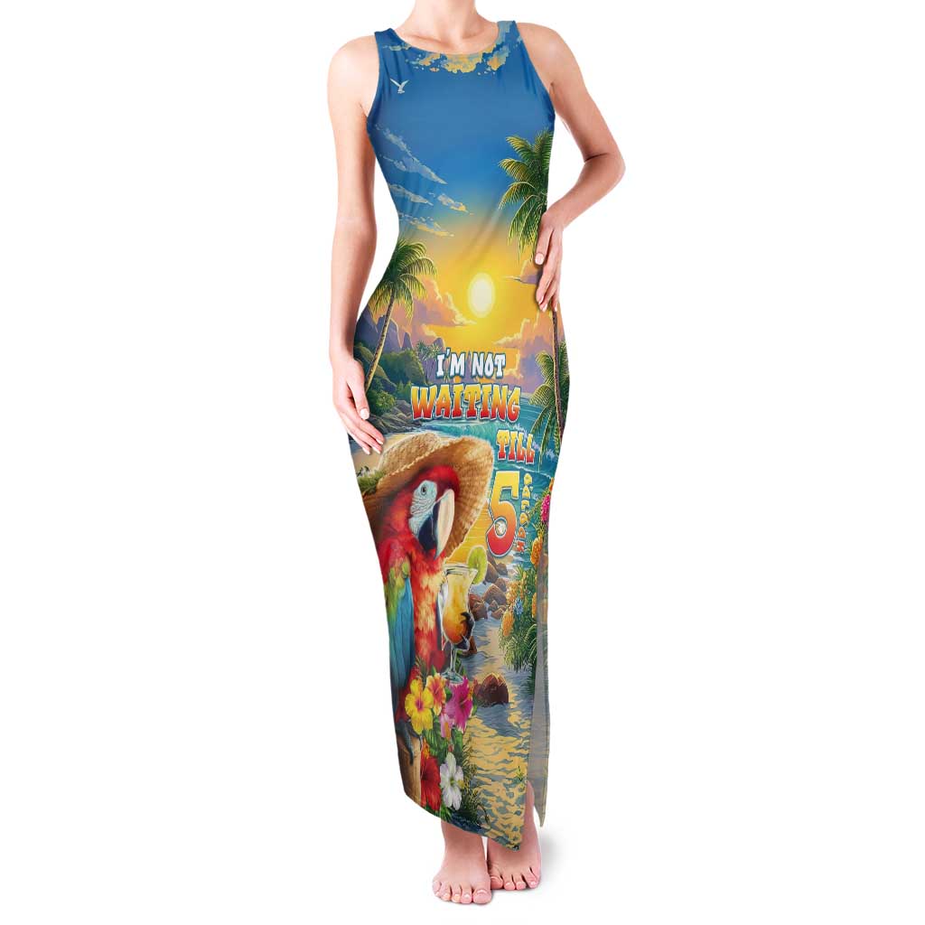 Hawaii Parrot Tank Maxi Dress Im Not Waiting Till 5 Oclock LT05 Women Colorful - Polynesian Pride