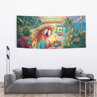 Hawaii Parrot Tapestry Im Not Waiting Till 5 Oclock LT05 - Polynesian Pride