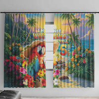 Hawaii Parrot Window Curtain Im Not Waiting Till 5 Oclock LT05 With Hooks Colorful - Polynesian Pride