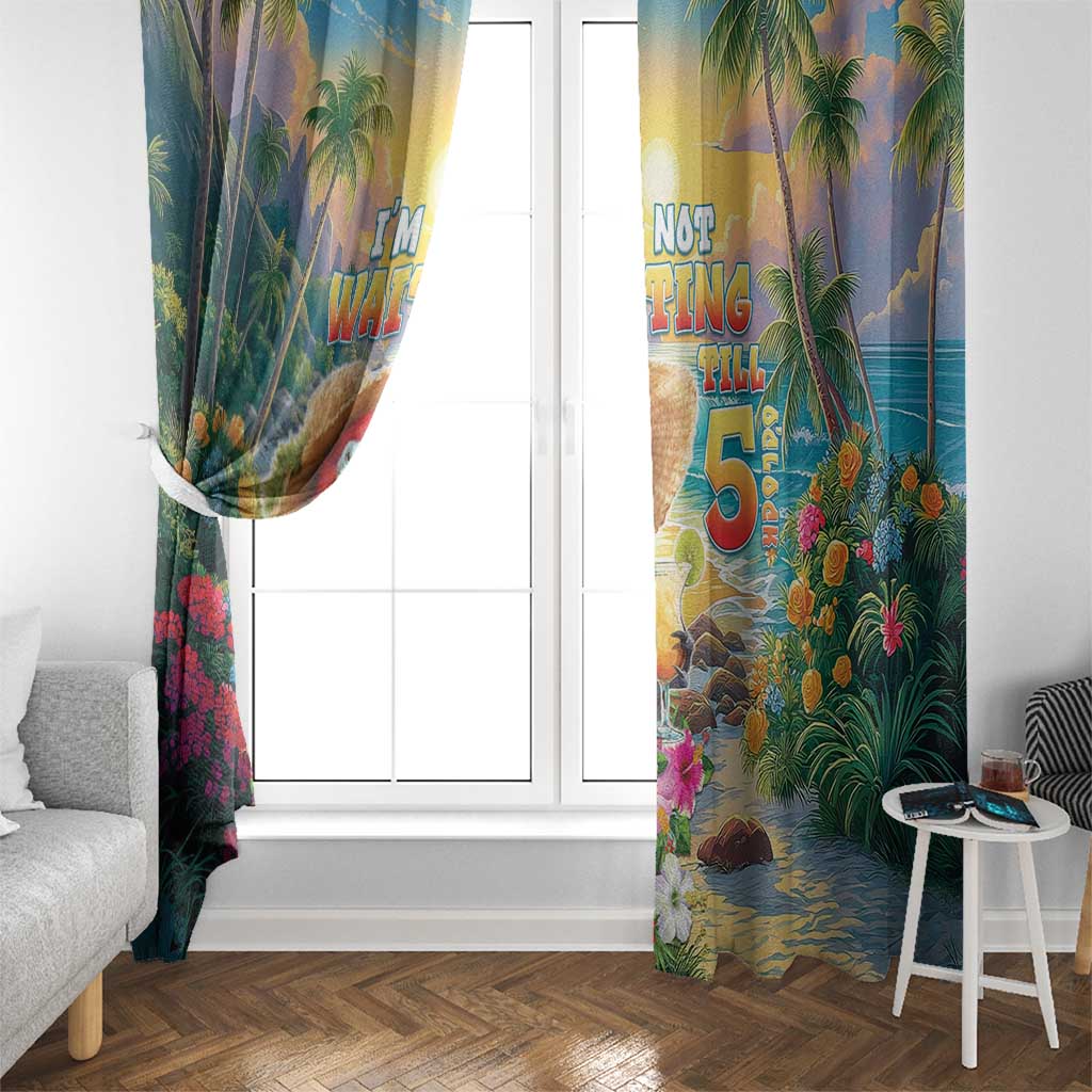 Hawaii Parrot Window Curtain Im Not Waiting Till 5 Oclock LT05 - Polynesian Pride