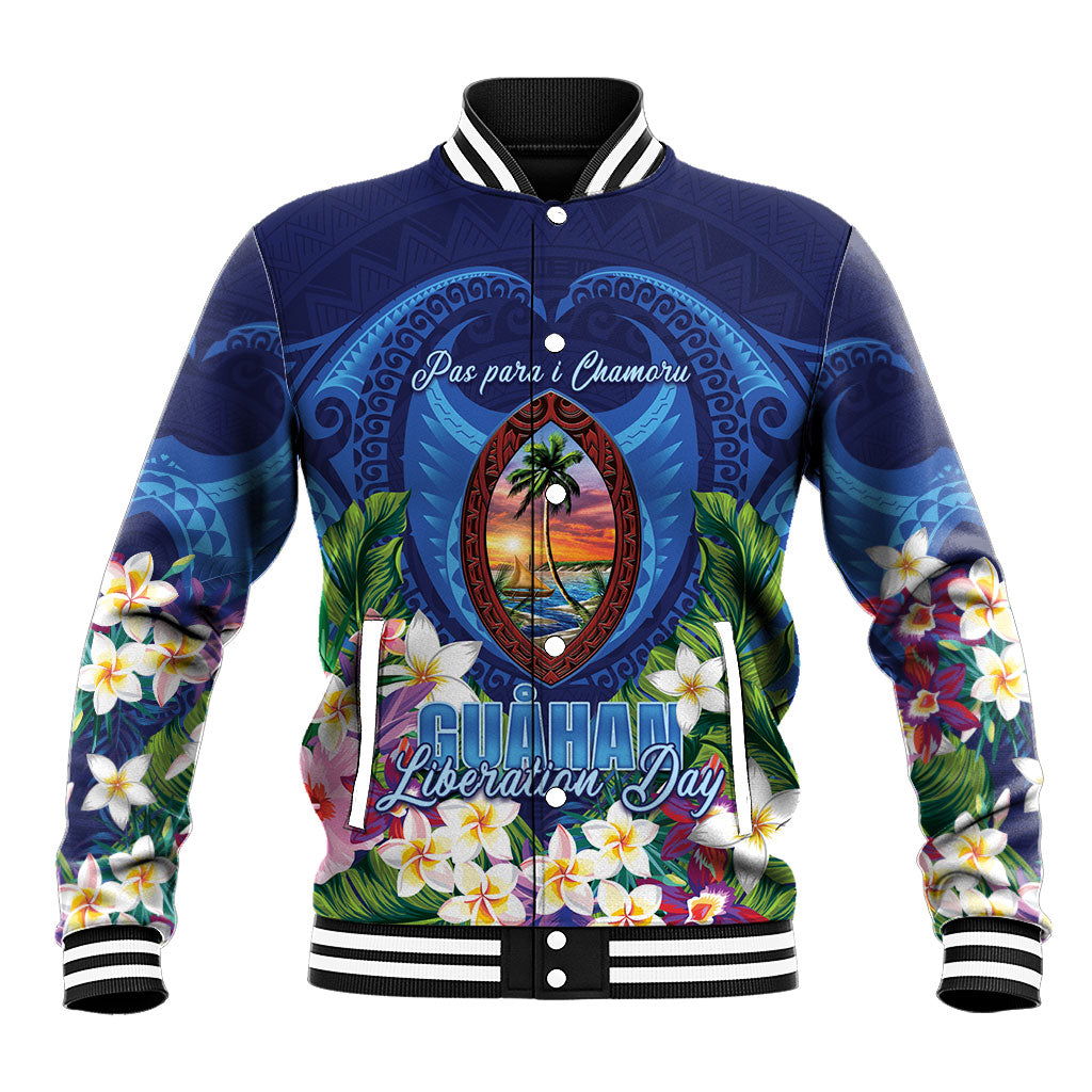 Guam Liberation Day Baseball Jacket Pas Para I Chamoru LT05 Unisex Navy - Polynesian Pride