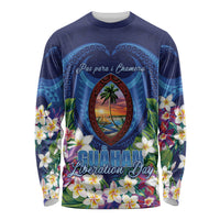 Guam Liberation Day Long Sleeve Shirt Pas Para I Chamoru LT05 Unisex Navy - Polynesian Pride