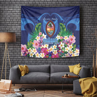 Guam Liberation Day Tapestry Pas Para I Chamoru LT05 Navy - Polynesian Pride