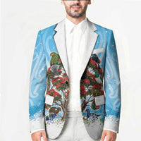 New Zealand Birds Christmas Blazer Pohutukawa Xmas Tree LT05 - Polynesian Pride
