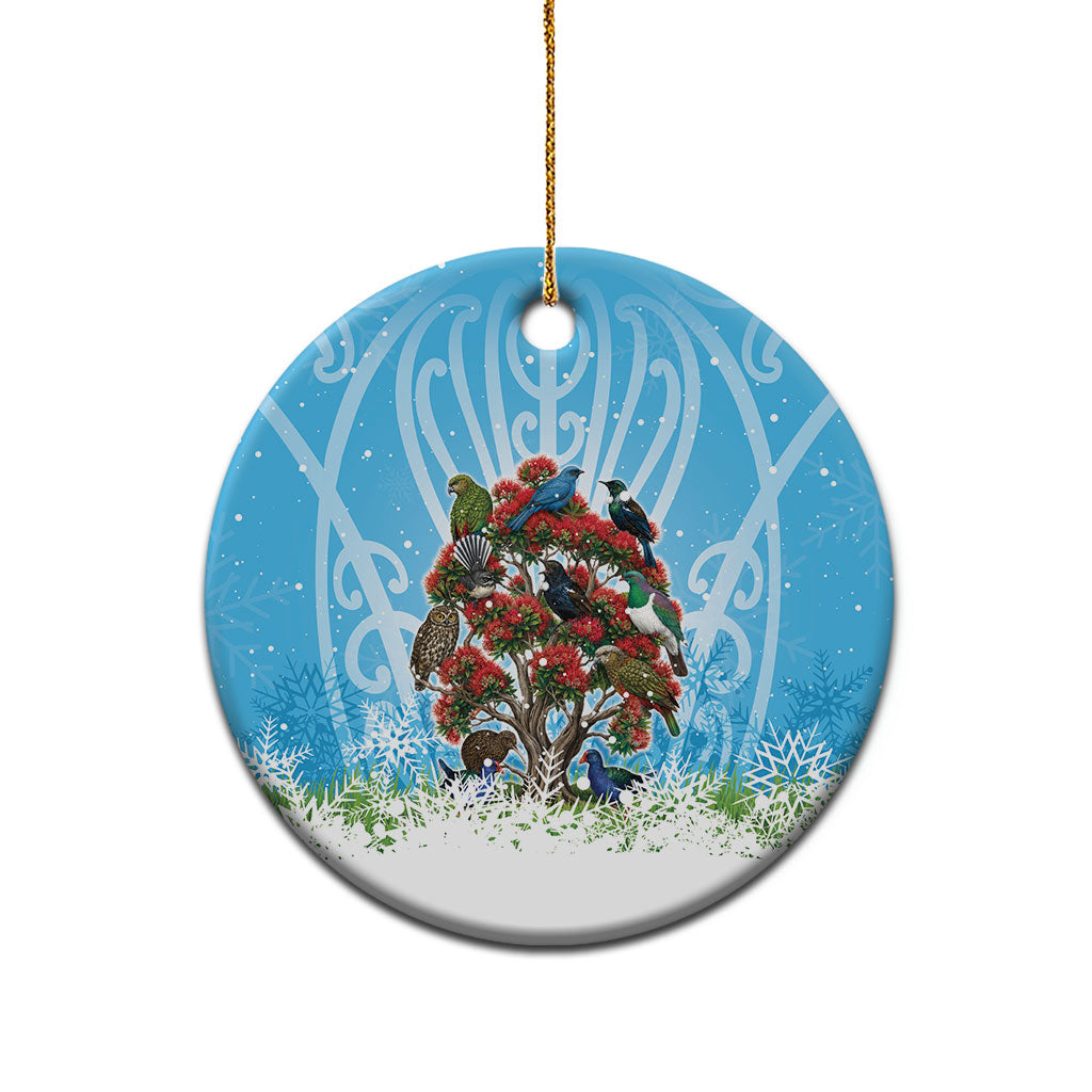 New Zealand Birds Christmas Ceramic Ornament Pohutukawa Xmas Tree LT05 - Polynesian Pride