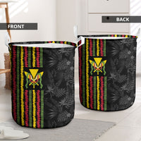 Hawaii Lei Kanaka Maoli Flag Laundry Basket Tropical Vibes LT05 - Polynesian Pride