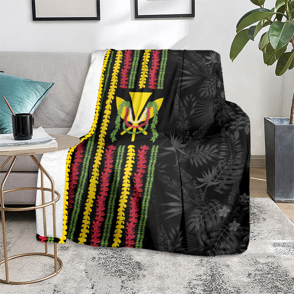 Hawaii Lei Kanaka Maoli Flag Blanket Tropical Vibes LT05 - Polynesian Pride