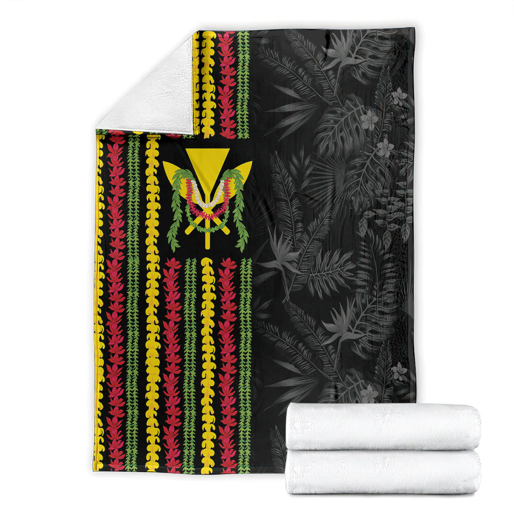 Hawaii Lei Kanaka Maoli Flag Blanket Tropical Vibes LT05 - Polynesian Pride