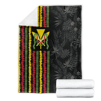 Hawaii Lei Kanaka Maoli Flag Blanket Tropical Vibes LT05 - Polynesian Pride