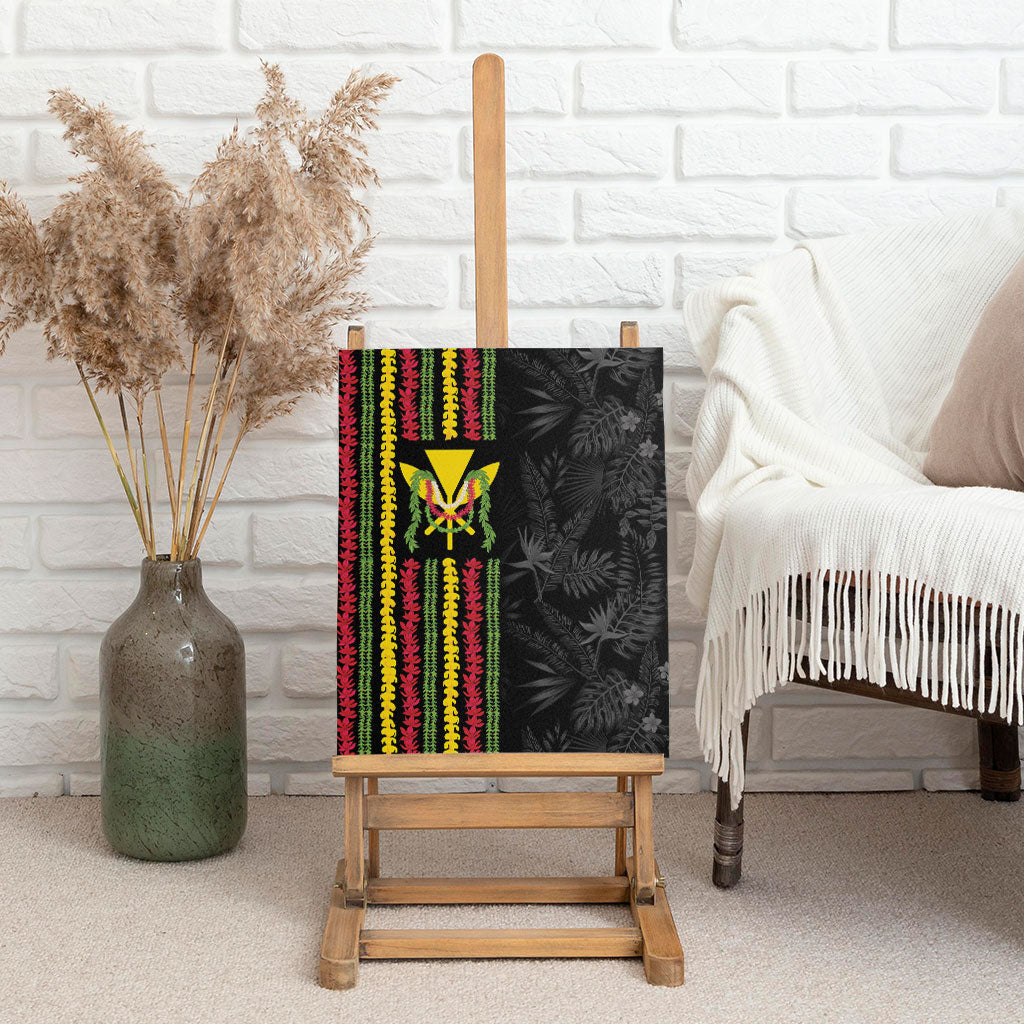 Hawaii Lei Kanaka Maoli Flag Canvas Wall Art Tropical Vibes LT05 - Polynesian Pride
