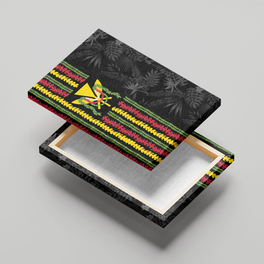 Hawaii Lei Kanaka Maoli Flag Canvas Wall Art Tropical Vibes LT05 - Polynesian Pride