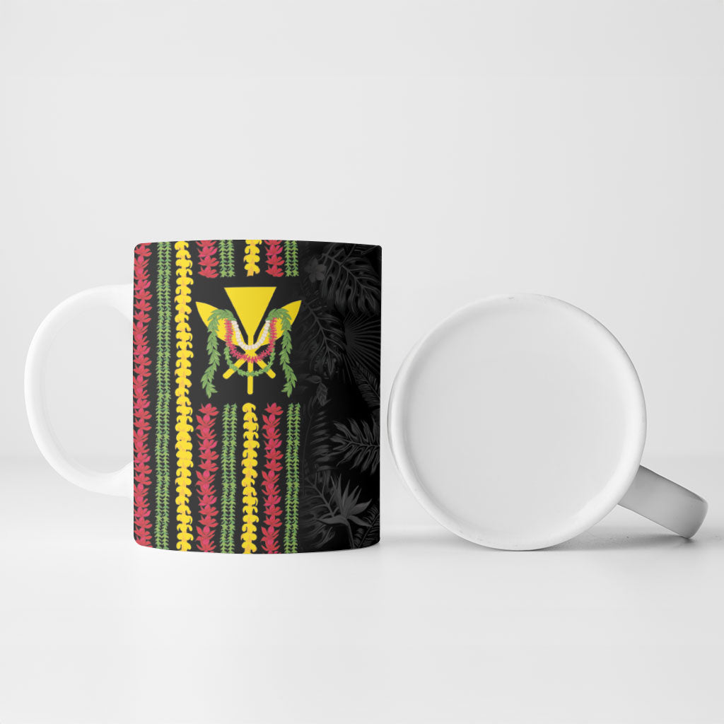 Hawaii Lei Kanaka Maoli Flag Ceramic Mug Tropical Vibes LT05 - Polynesian Pride