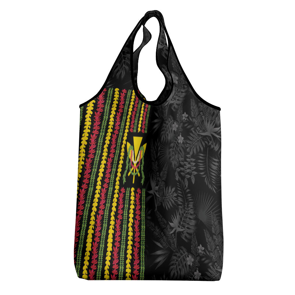 Hawaii Lei Kanaka Maoli Flag Grocery Bag Tropical Vibes LT05 - Polynesian Pride