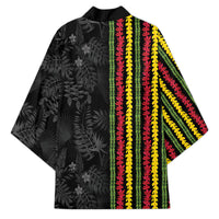 Hawaii Lei Kanaka Maoli Flag Kimono Tropical Vibes LT05 - Polynesian Pride