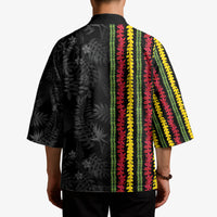 Hawaii Lei Kanaka Maoli Flag Kimono Tropical Vibes LT05 - Polynesian Pride