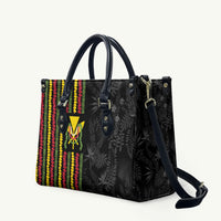 Hawaii Lei Kanaka Maoli Flag Leather Bag Tropical Vibes LT05 Black - Polynesian Pride