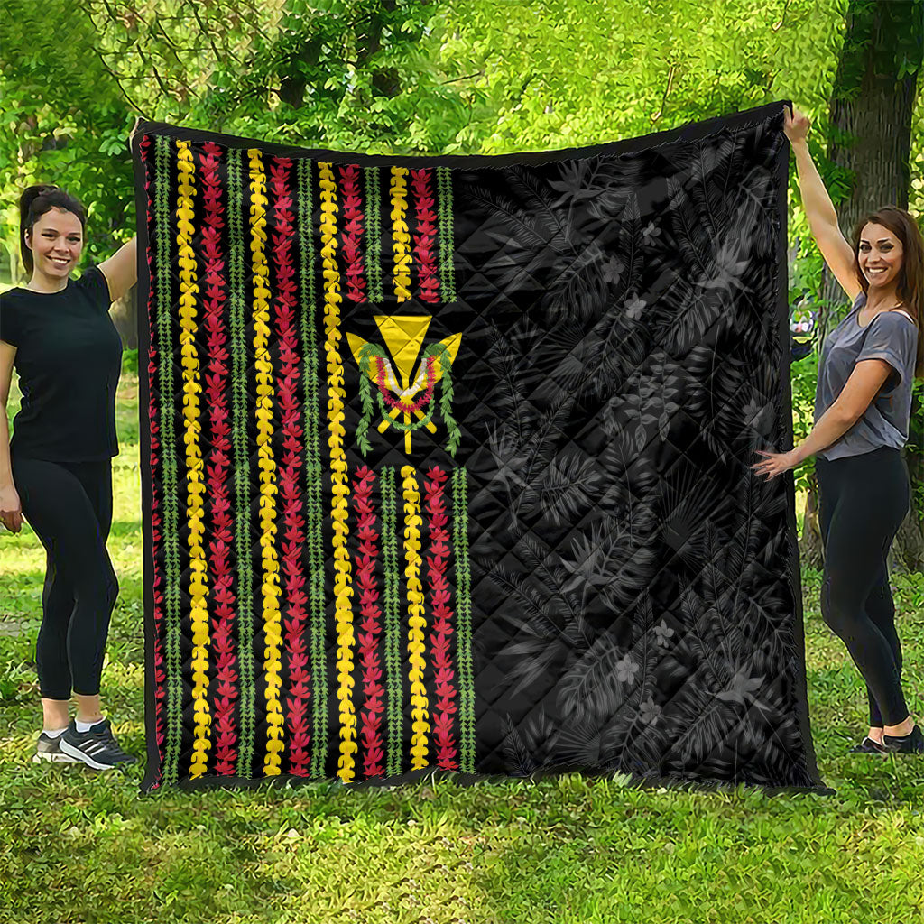 Hawaii Lei Kanaka Maoli Flag Quilt Tropical Vibes LT05 - Polynesian Pride