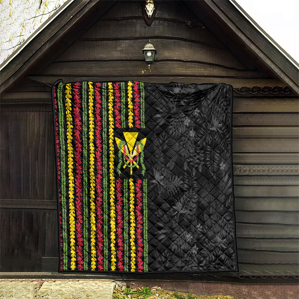 Hawaii Lei Kanaka Maoli Flag Quilt Tropical Vibes LT05 - Polynesian Pride